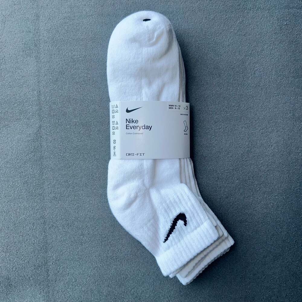 Nike Everyday Cotton Cushioned No Show Dri-Fit / 3 Pack / Size L